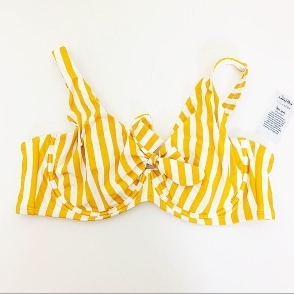 Swimsuits For All x GabiFresh "Blondie" Tie-Front Bikini Top | Size 24 D/DDD - Picture 4 of 9